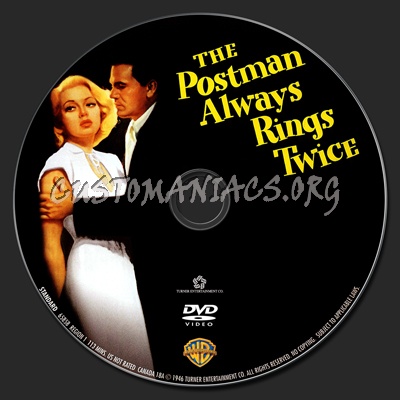 The Postman Always Rings Twice dvd label