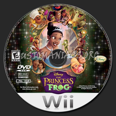 The Princess And The Frog dvd label