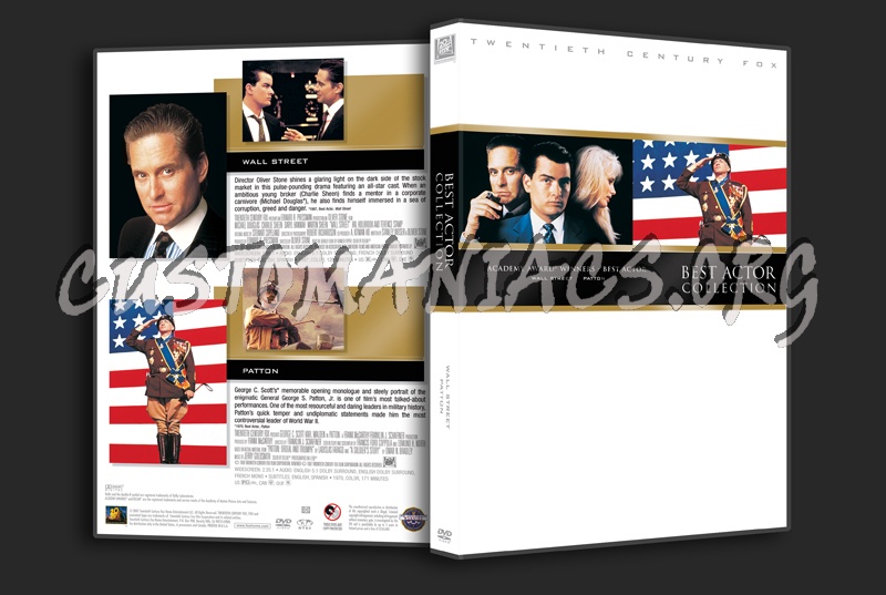 Best Actor Collection: Wall Street / Patton dvd cover