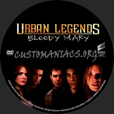 Urban Legends- Bloody Mary dvd label