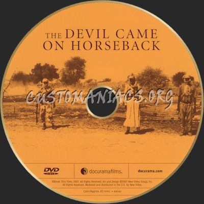 The Devil Came On Horseback dvd label