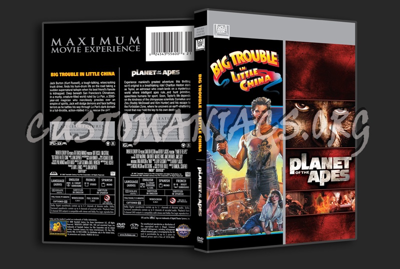 Big Trouble in Little China / Planet of the Apes dvd cover