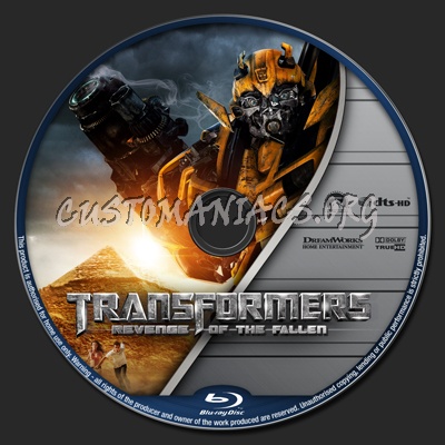 Transformers: Revenge of the Fallen blu-ray label