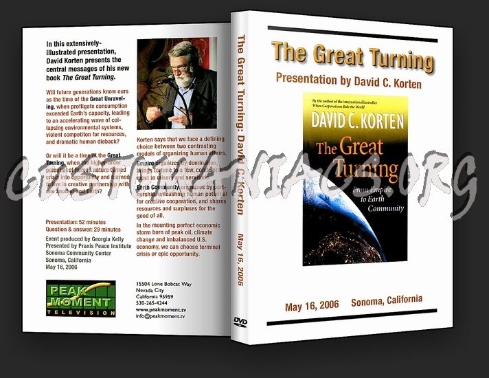 The Great Turning - Empire to Earth Community dvd cover