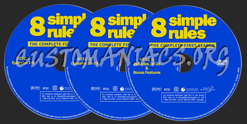 8 Simple Rules: Season 1 dvd label