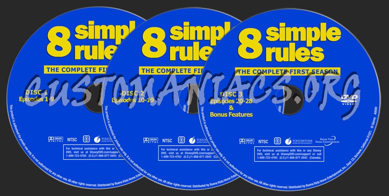 8 Simple Rules: Season 1 dvd label