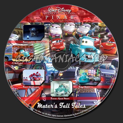 Cars Ton Mater's Tall Tales dvd label