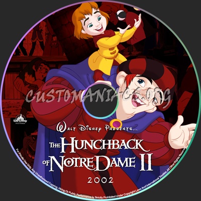 The Hunchback of Notre Dame 2 - 2002 dvd label