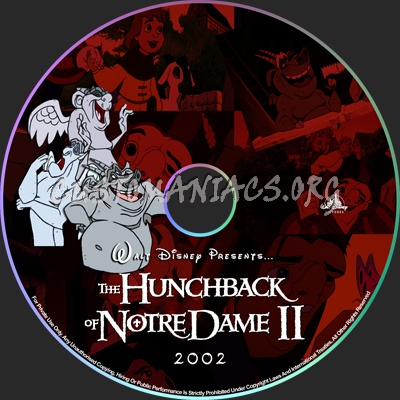 The Hunchback of Notre Dame 2 - 2002 dvd label