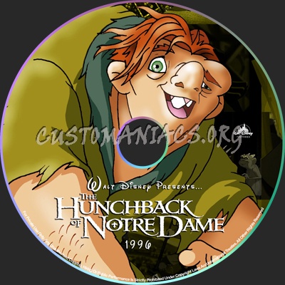 The Hunchback of Notre Dame - 1996 dvd label