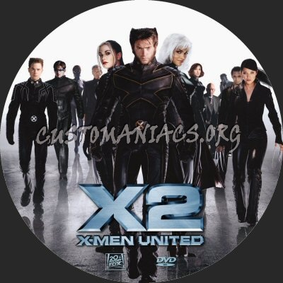 X-Men United dvd label