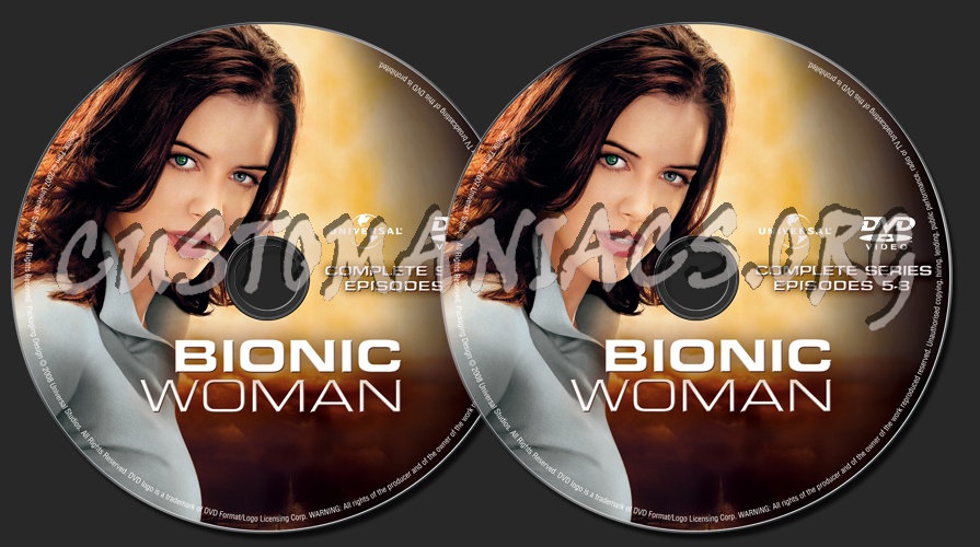 Bionic Woman Complete Series dvd label