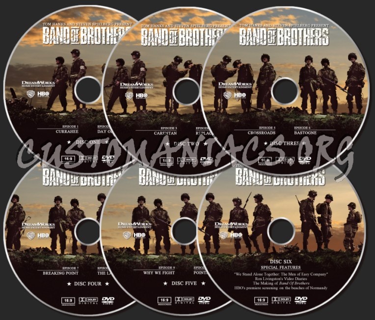 Band Of Brothers dvd label