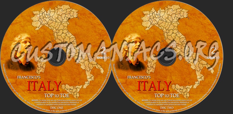 Francesco's Italy Top to Toe dvd label