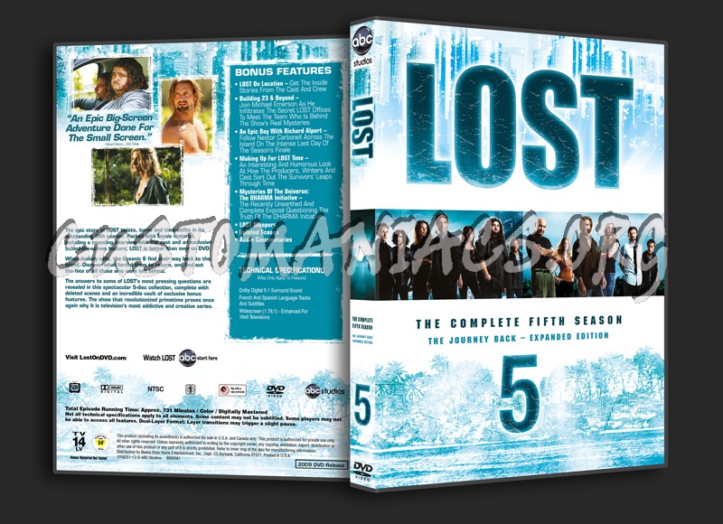 Lost Season 5 dvd cover