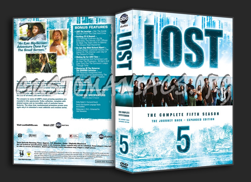 Lost Season 5 dvd cover