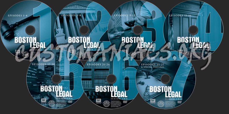 Boston Legal Season 2 dvd label