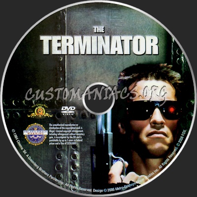 The Terminator dvd label