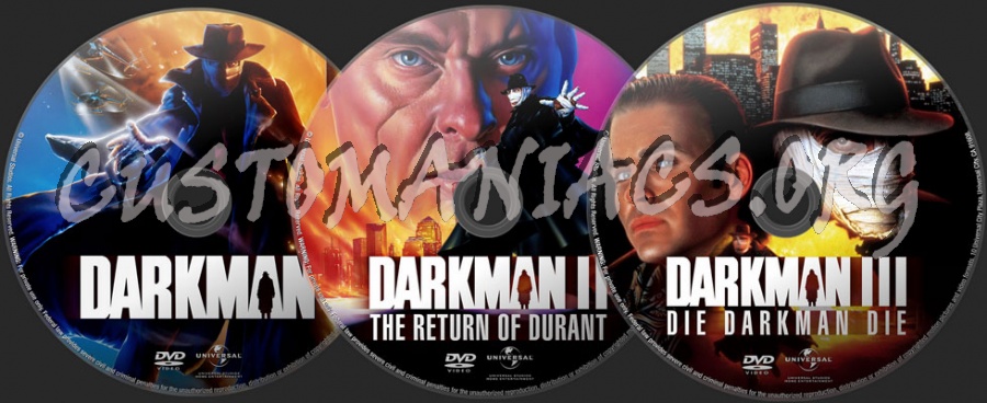 Darkman Collection (Darkman - The Return Of Durant - Die Darkman Die) dvd label