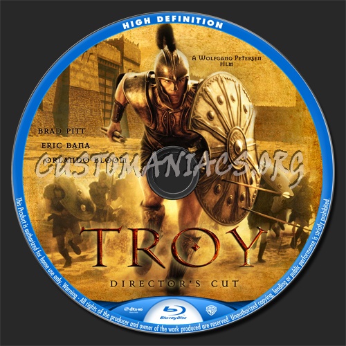 Troy blu-ray label