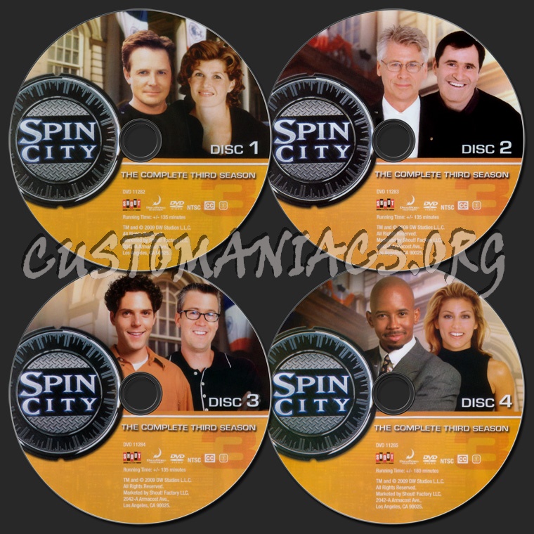 Spin City Season 3 dvd label