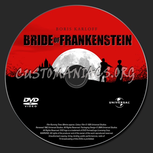 Bride of Frankenstein dvd label