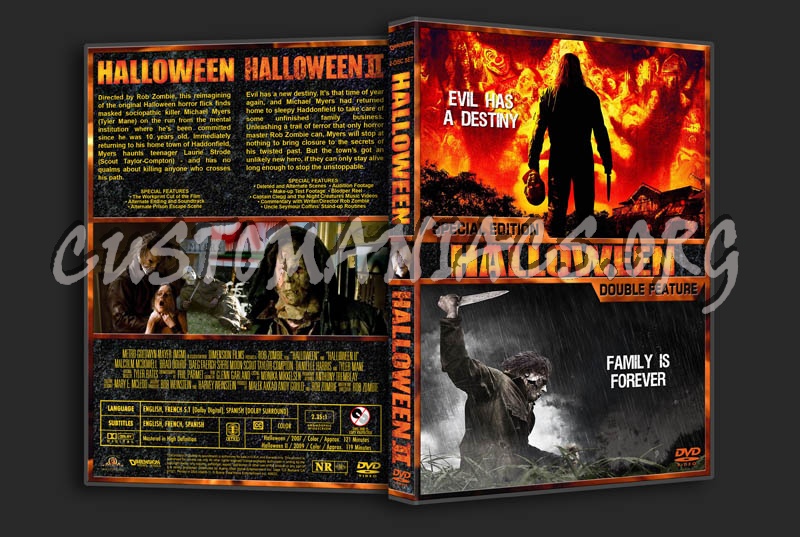 Halloween/Halloween II Double Feature dvd cover