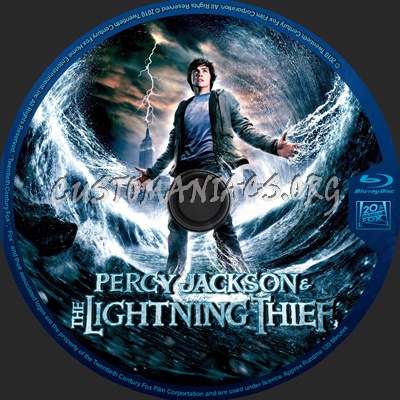 Percy Jackson & The Olympians : The Lightning Thief blu-ray label