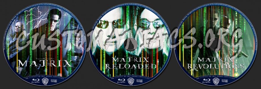 The Matrix Trilogy blu-ray label