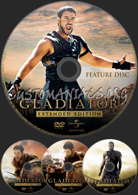 Gladiator (Extended Edition) dvd label