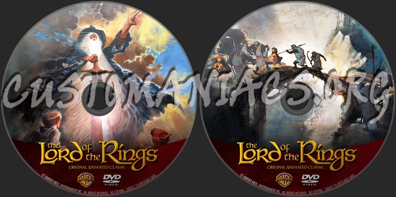 The Lord Of The Rings (1978) dvd label