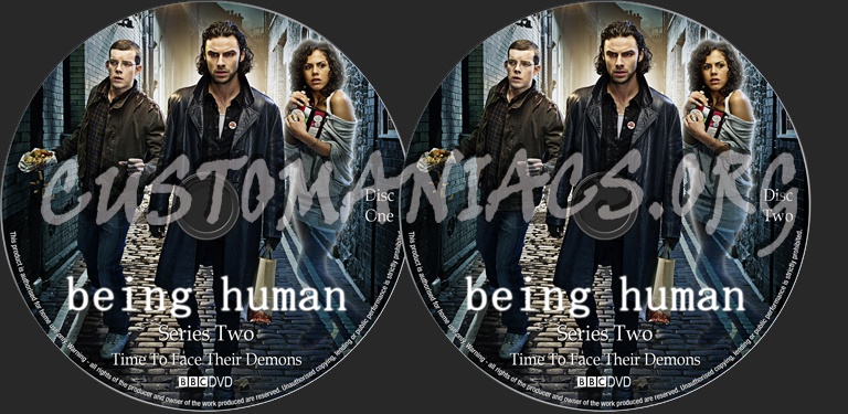 Being Human Series 2 dvd label