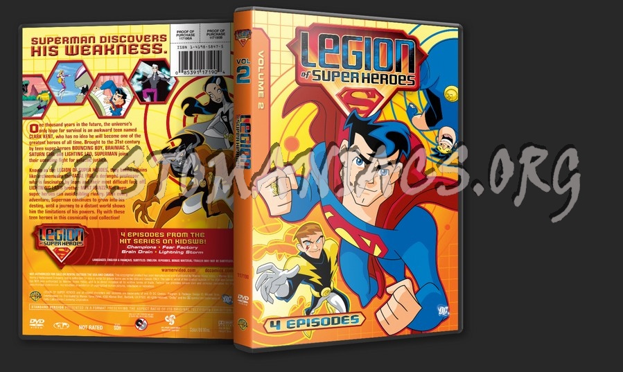 Legion of Super Heroes Volume 2 dvd cover