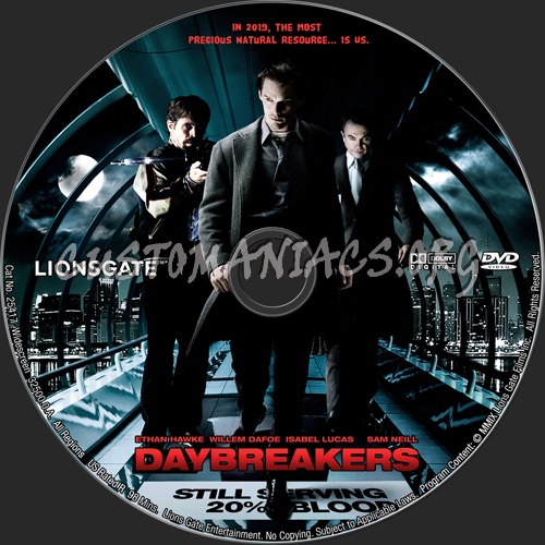 Daybreakers dvd label