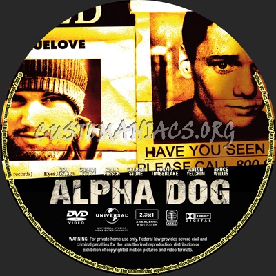 Alpha Dog dvd label