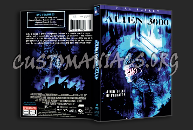 Alien 3000 dvd cover