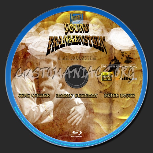 Young Frankenstein dvd label