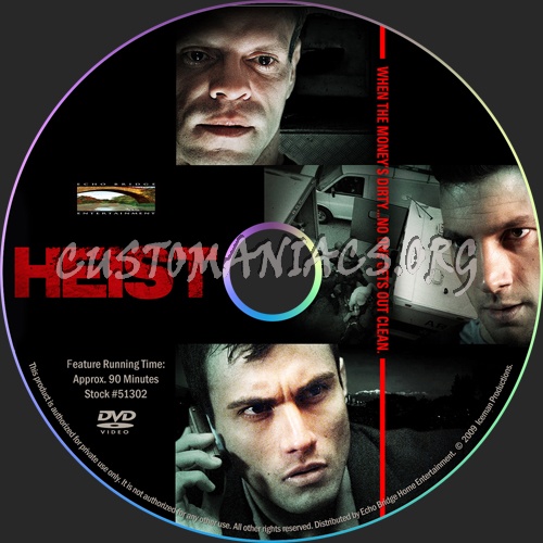 Heist dvd label