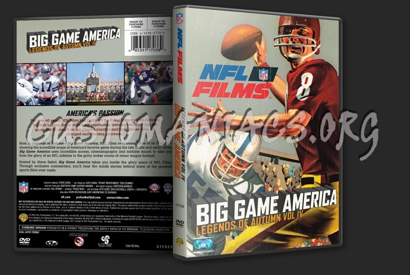 NFL Films Big Game America - Legends of Autumn Vol IV dvd cover