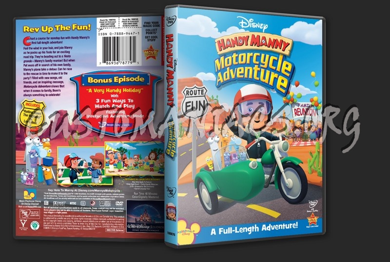 Handy Manny - Motorcycle Adventure dvd cover