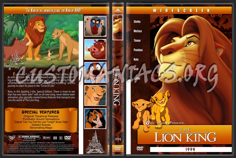 The Lion King - 1994 dvd cover