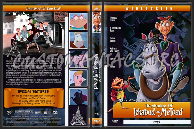 The Adventures of Ichabod and Mr. Toad - 1949 dvd cover