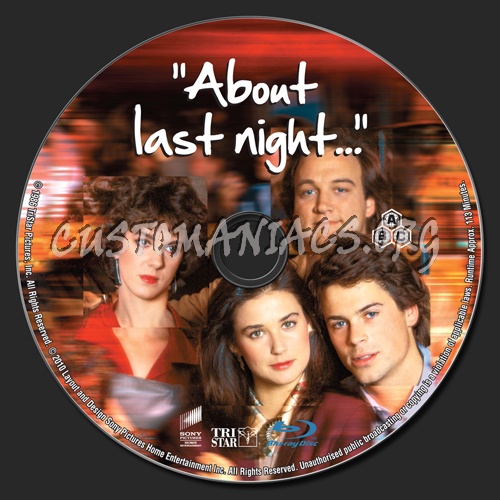 About Last Night dvd label