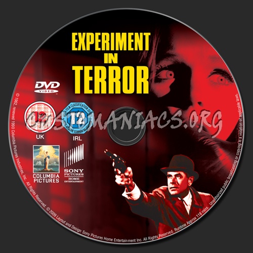 Experiment in Terror dvd label