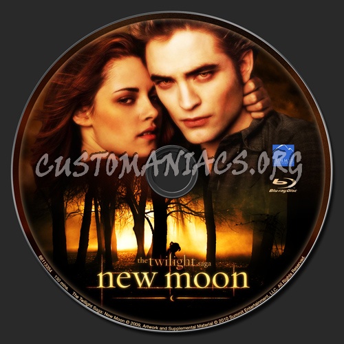 Twilight - New Moon blu-ray label