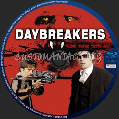 Daybreakers blu-ray label