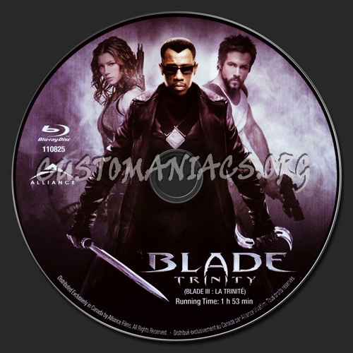 Blade III Trinity blu-ray label