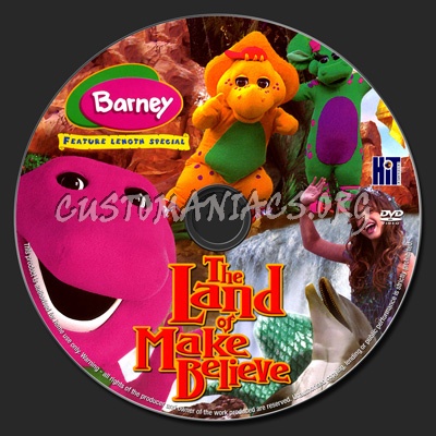 Barney land of make believe dvd label