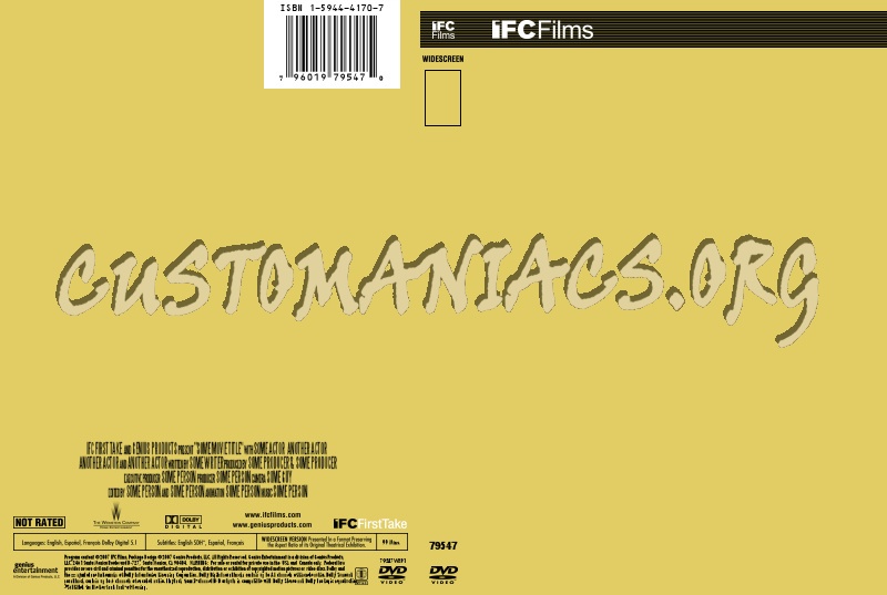 IFC Films Template dvd label