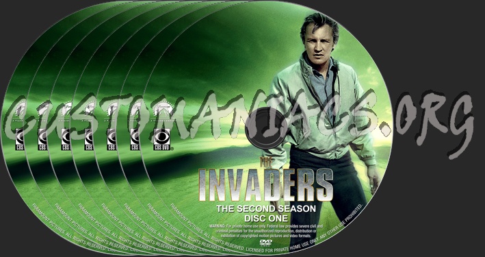 The Invaders Season 2 dvd label